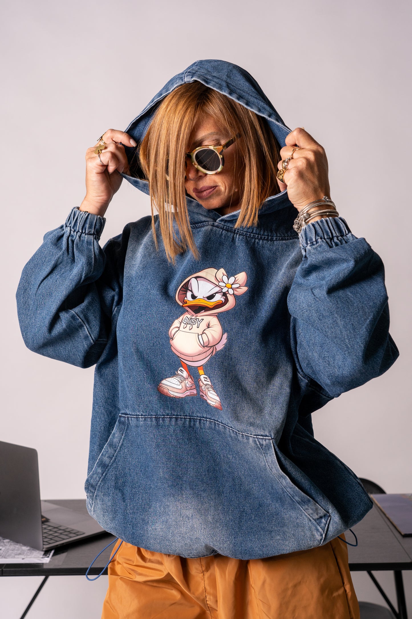 MAXI FELPA DENIM PAPERINA By Sally!