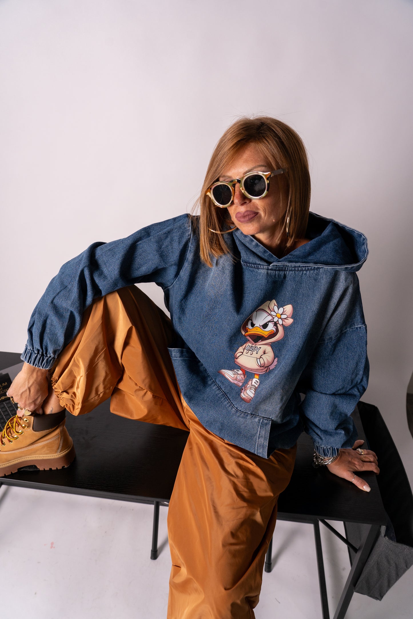 MAXI FELPA DENIM PAPERINA By Sally!