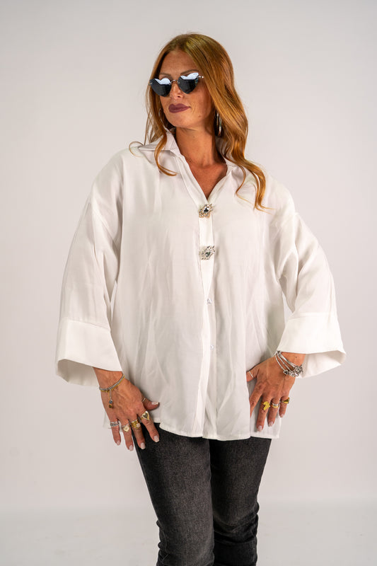 CAMICIA KIMONO STRASS