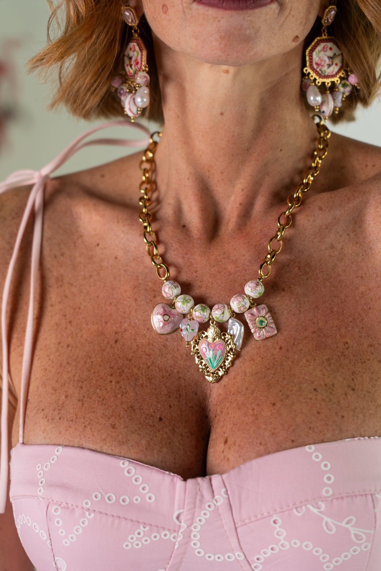COLLANA PENDENTI PINK