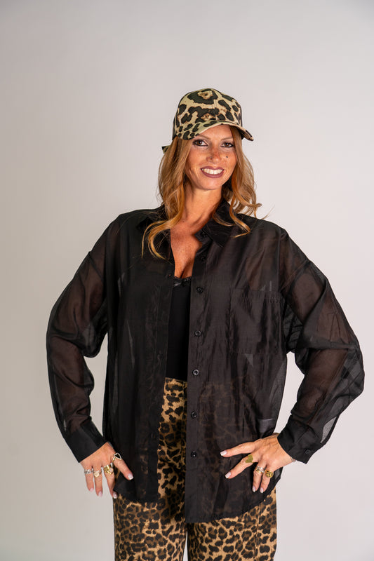 CAMICIA BLACK TRASPARENT