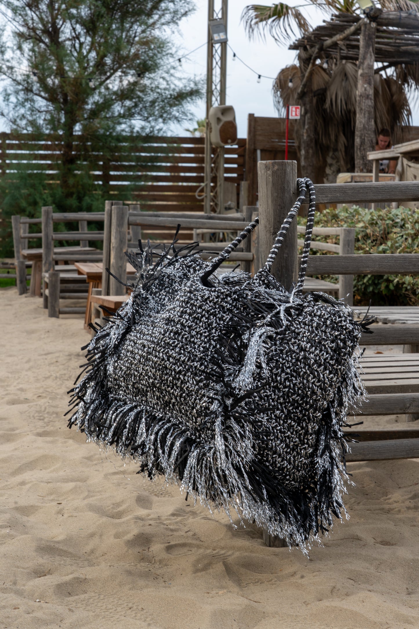 BORSA IN RAFFIA LUREX BLACK!