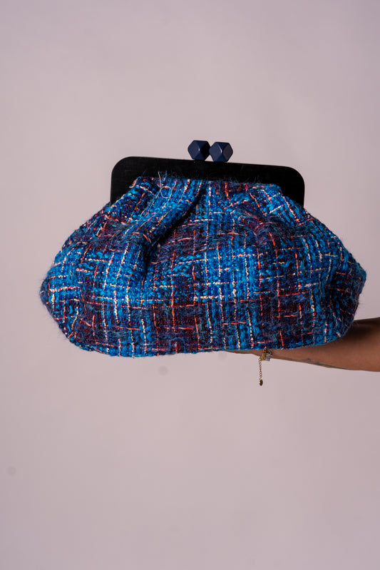 CLUTCH “ WOOL BLUE”