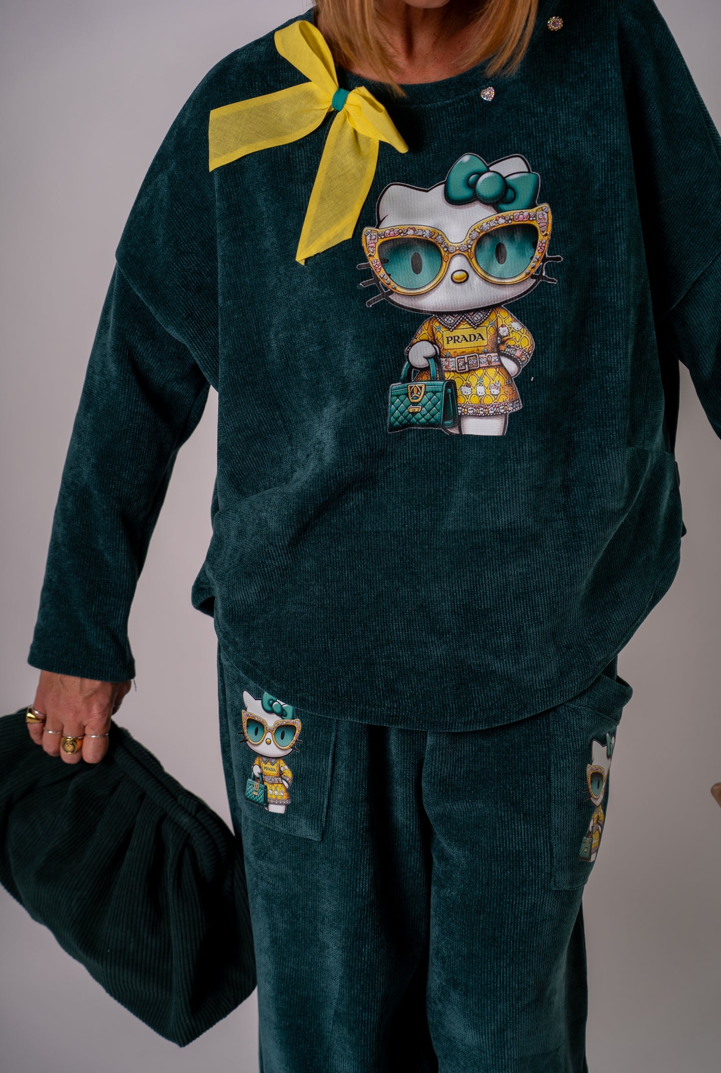 COORDINATO KITTY GREEN!💚