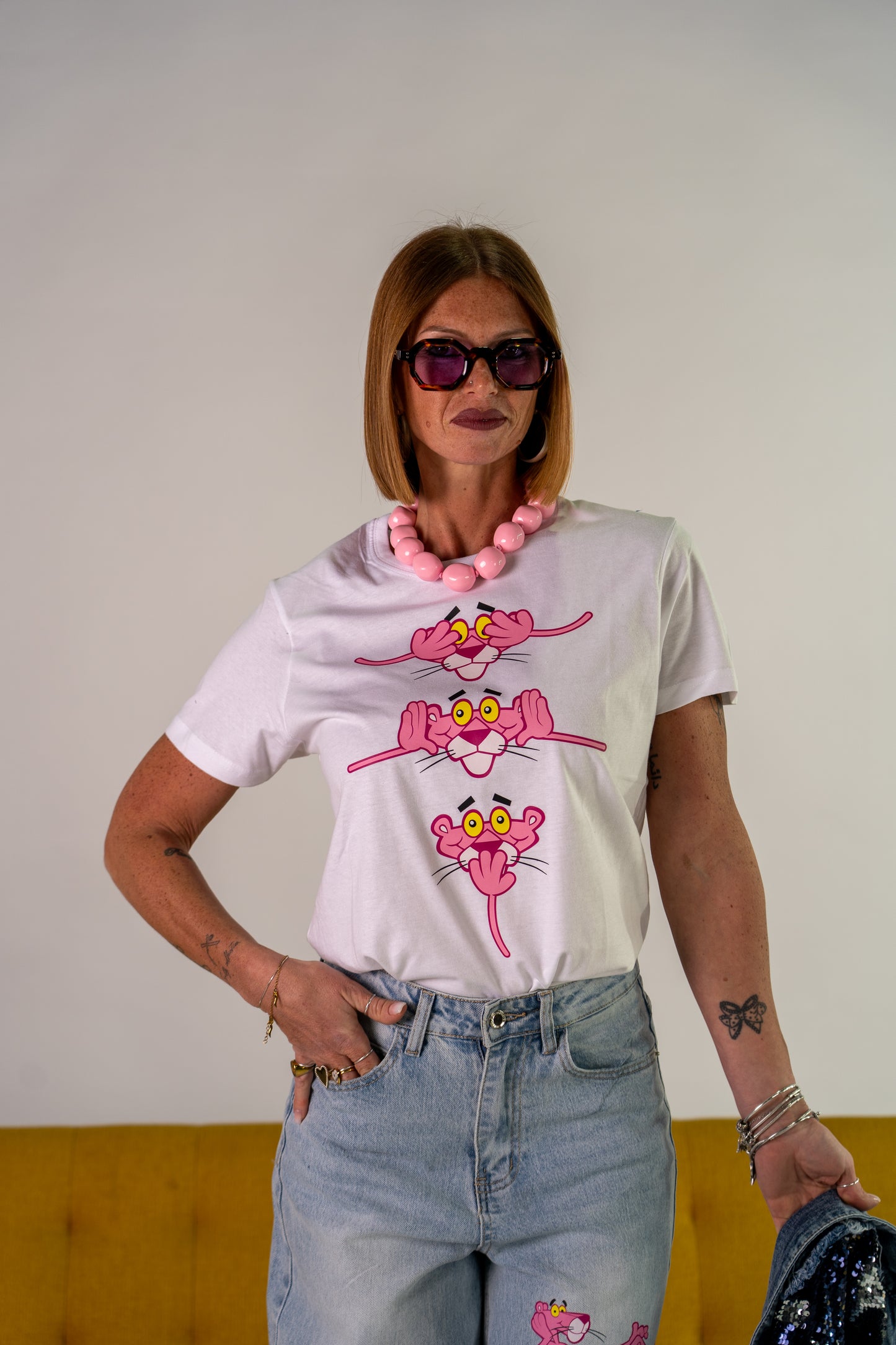 T-SHIRT PINK NON VEDO,NON SENTO,NON PARLO!