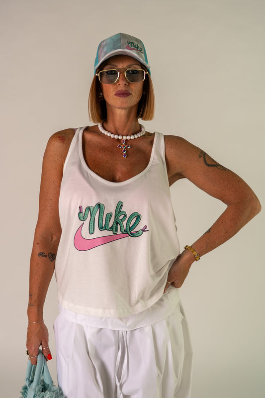 CHOKER CROCE WHITE