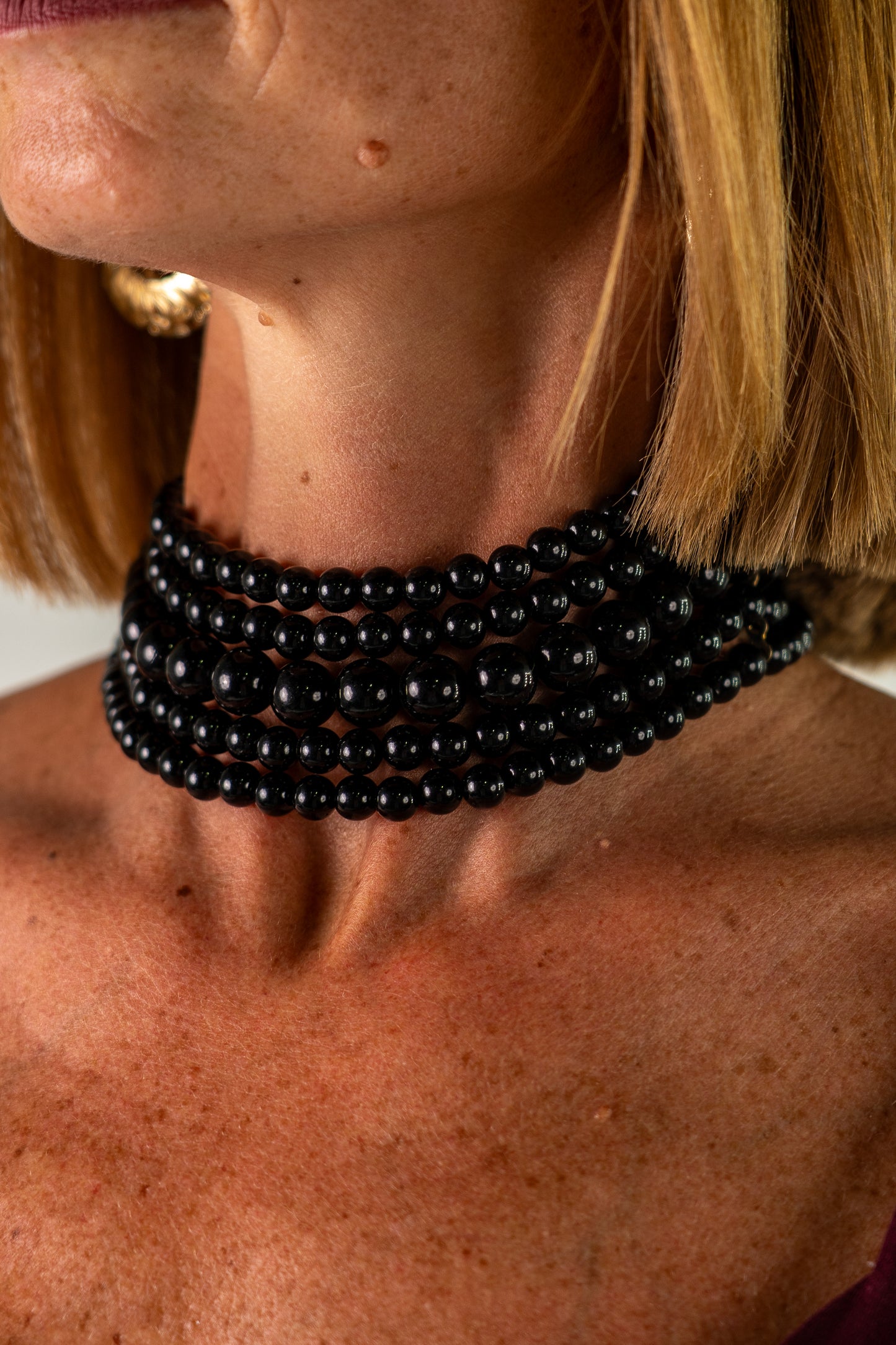 COLLANA PERLE BLACK!