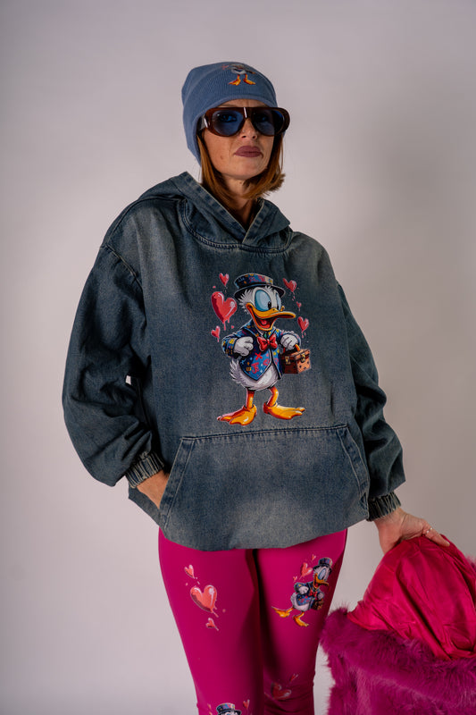 MAXI FELPA DENIM “PAPERINO CHIC”