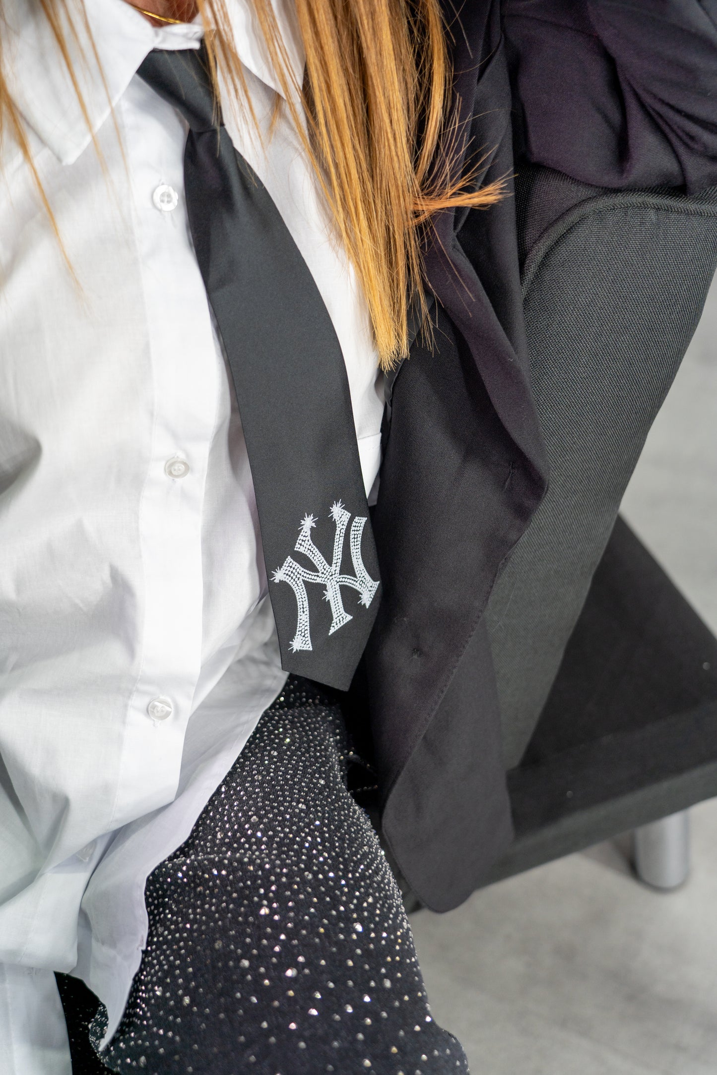 CRAVATTA YANKEES STRASS!