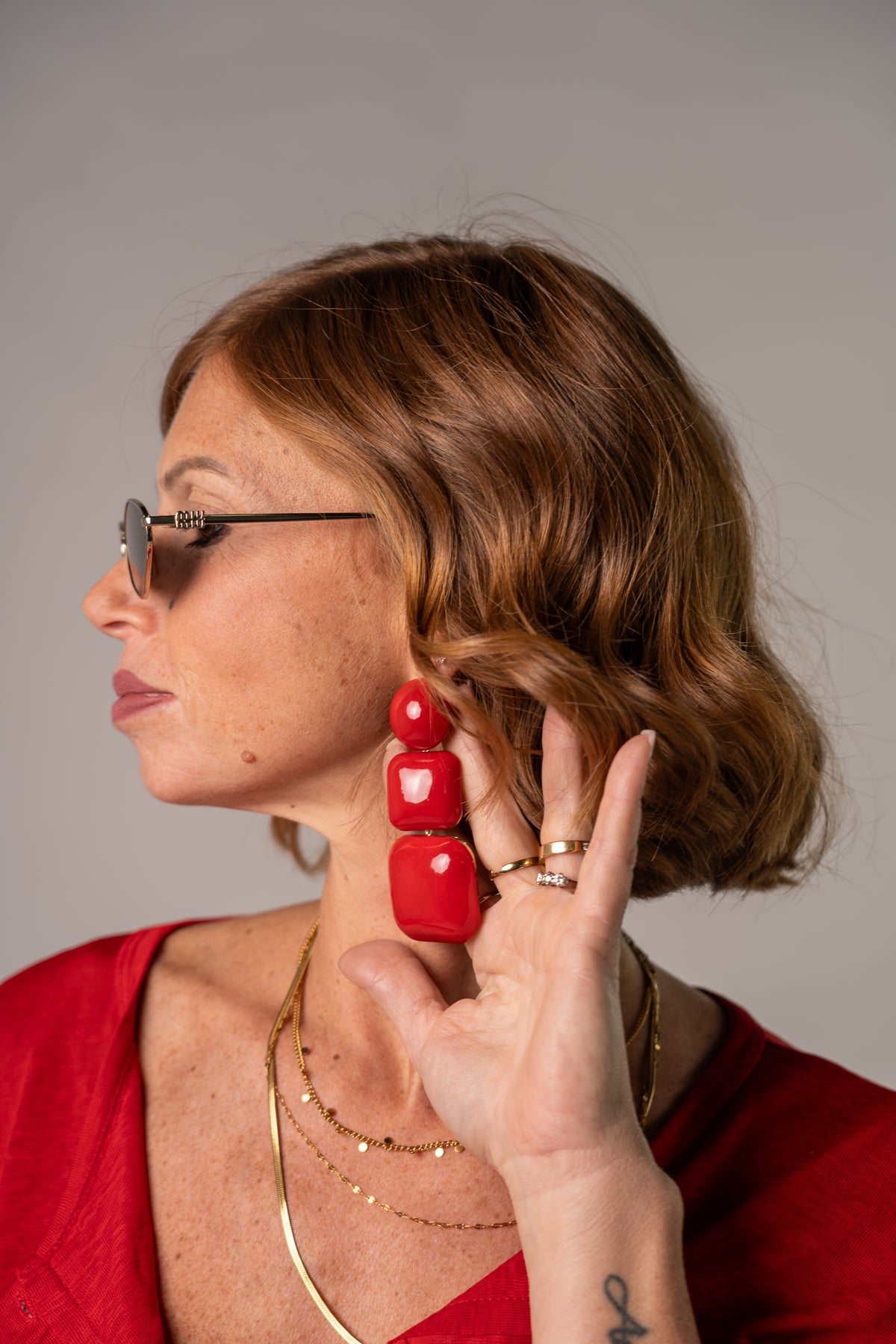 ORECCHINI PIETRE RED! π₯