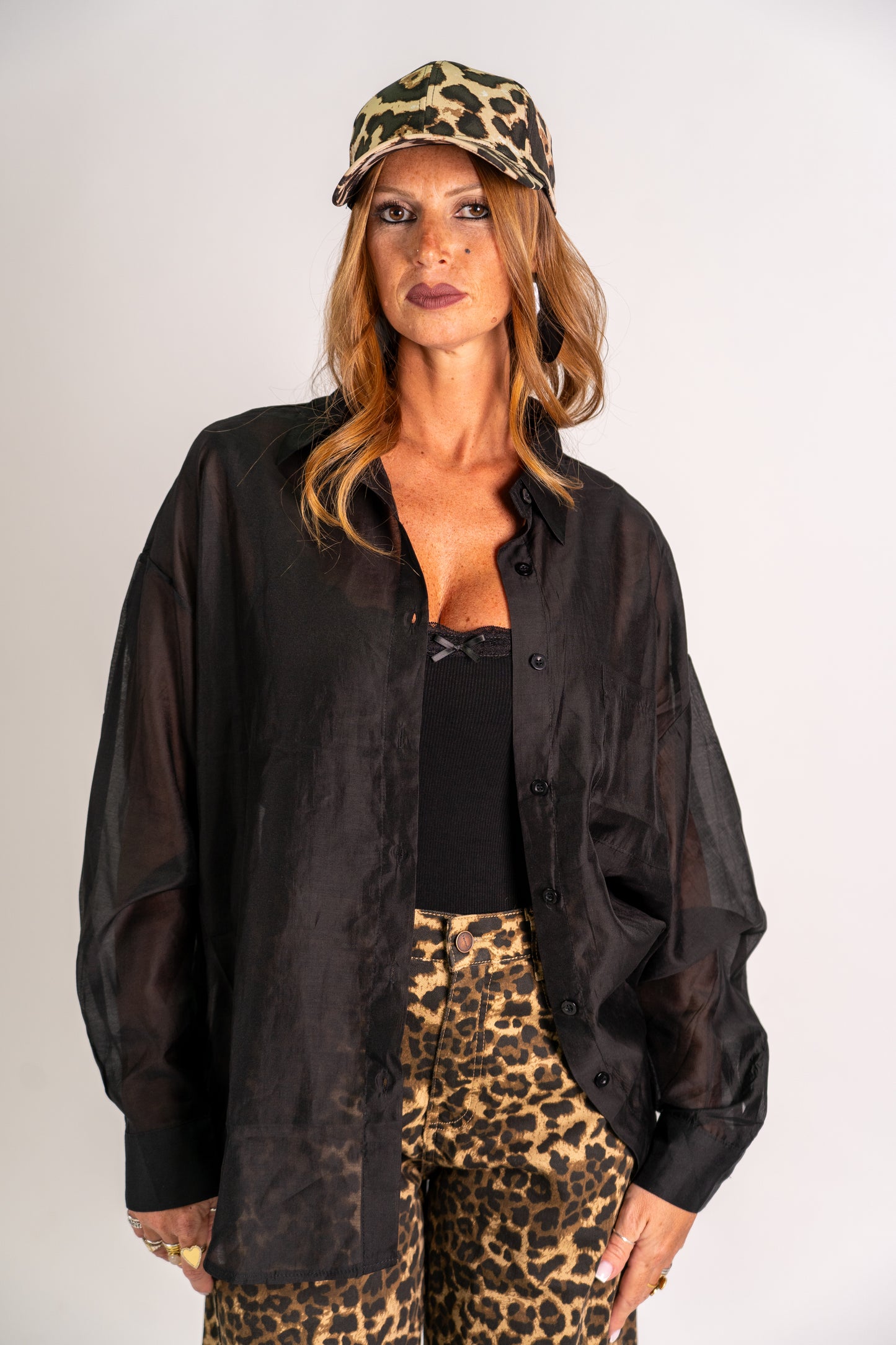 CAMICIA BLACK TRASPARENT