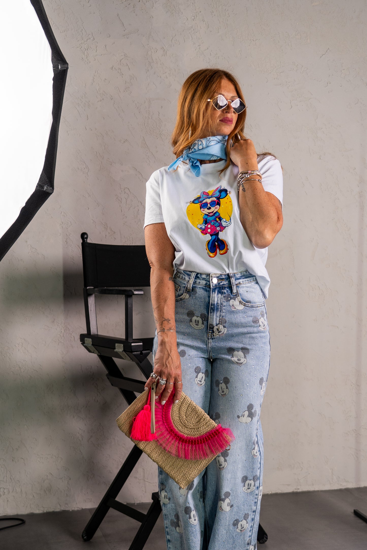 T-SHIRT & BANDANA "MINNIE SUNGLASSES"
