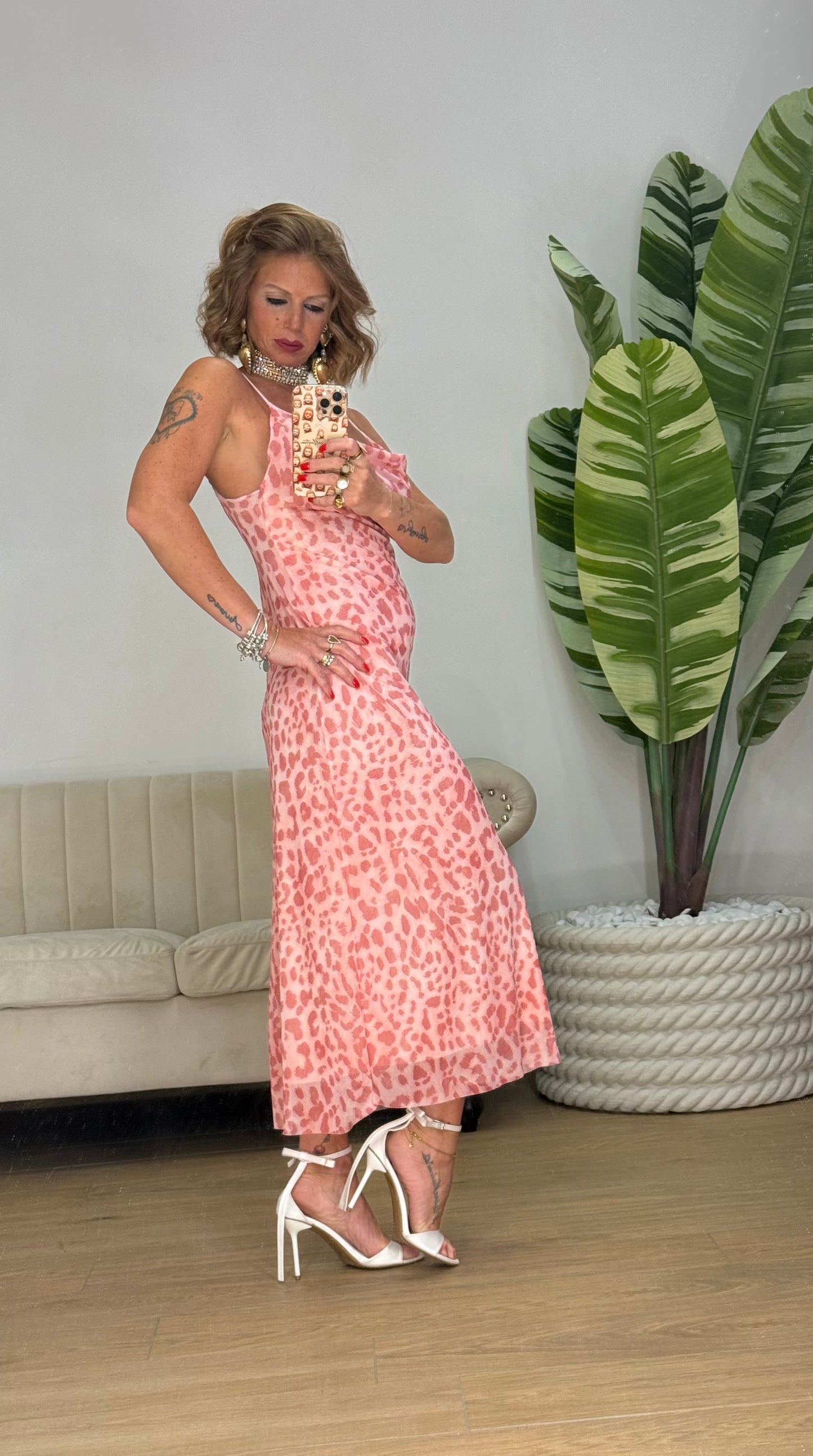 ABITO ANIMALIER PINK