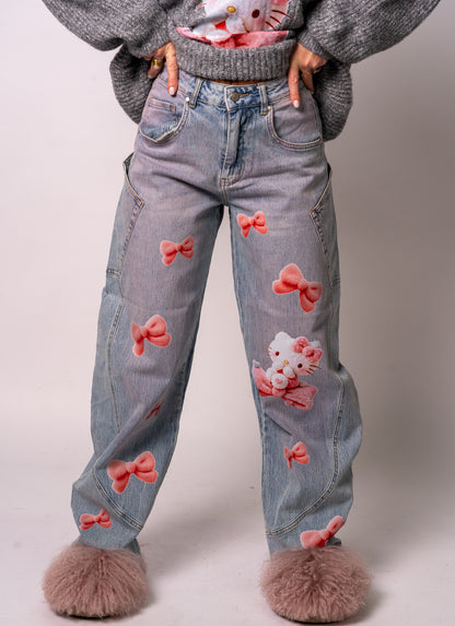 JEANS KITTY FIOCCHETTOSA🎀