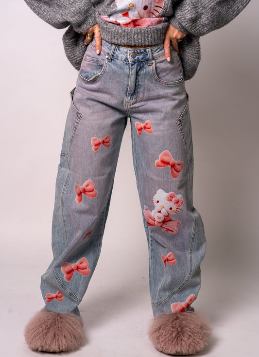 JEANS KITTY FIOCCHETTOSA🎀