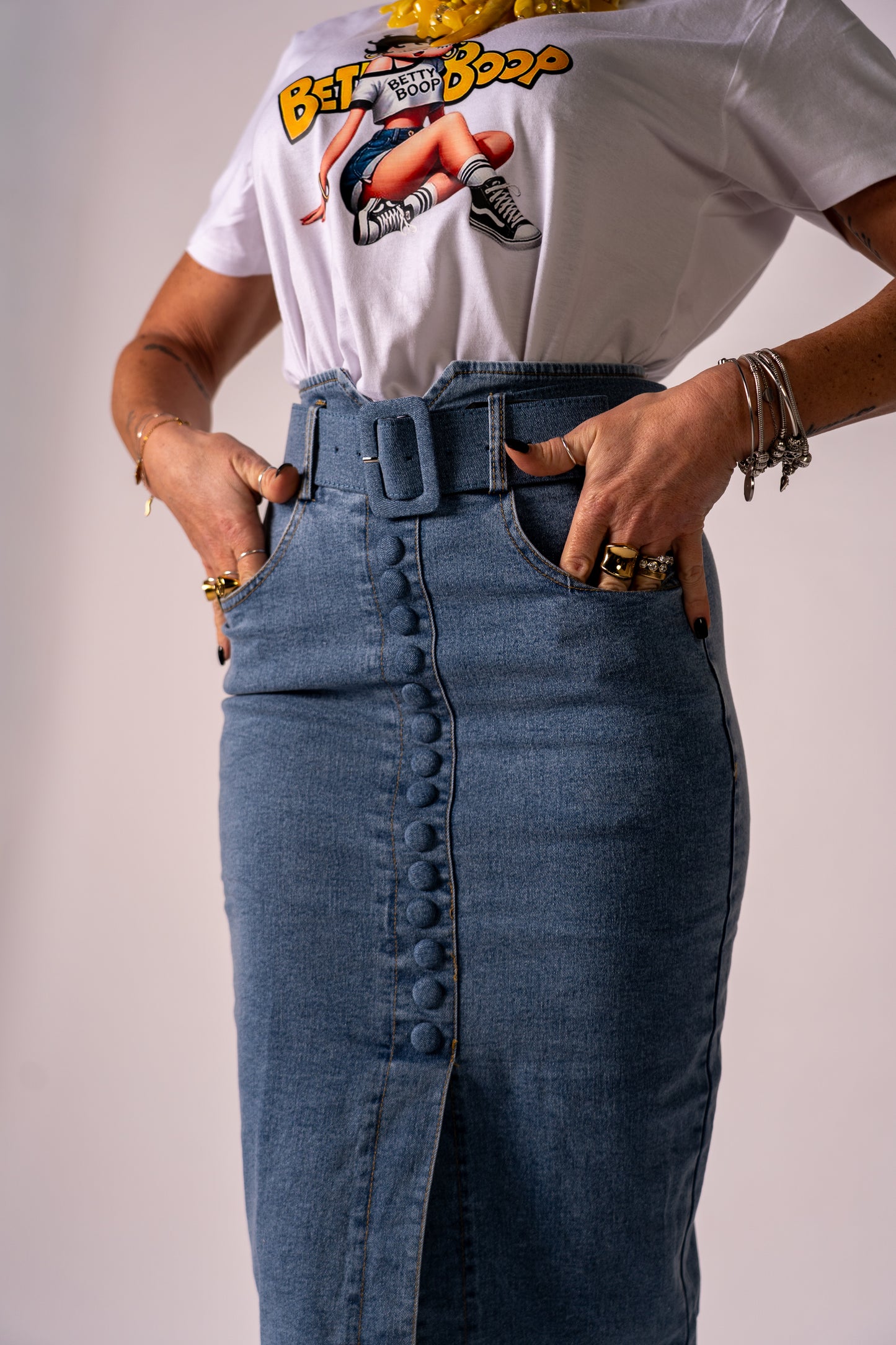 GONNA IN DENIM BOTTONCINI!