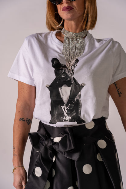T-SHIRT BULL DOG YSL🖤!