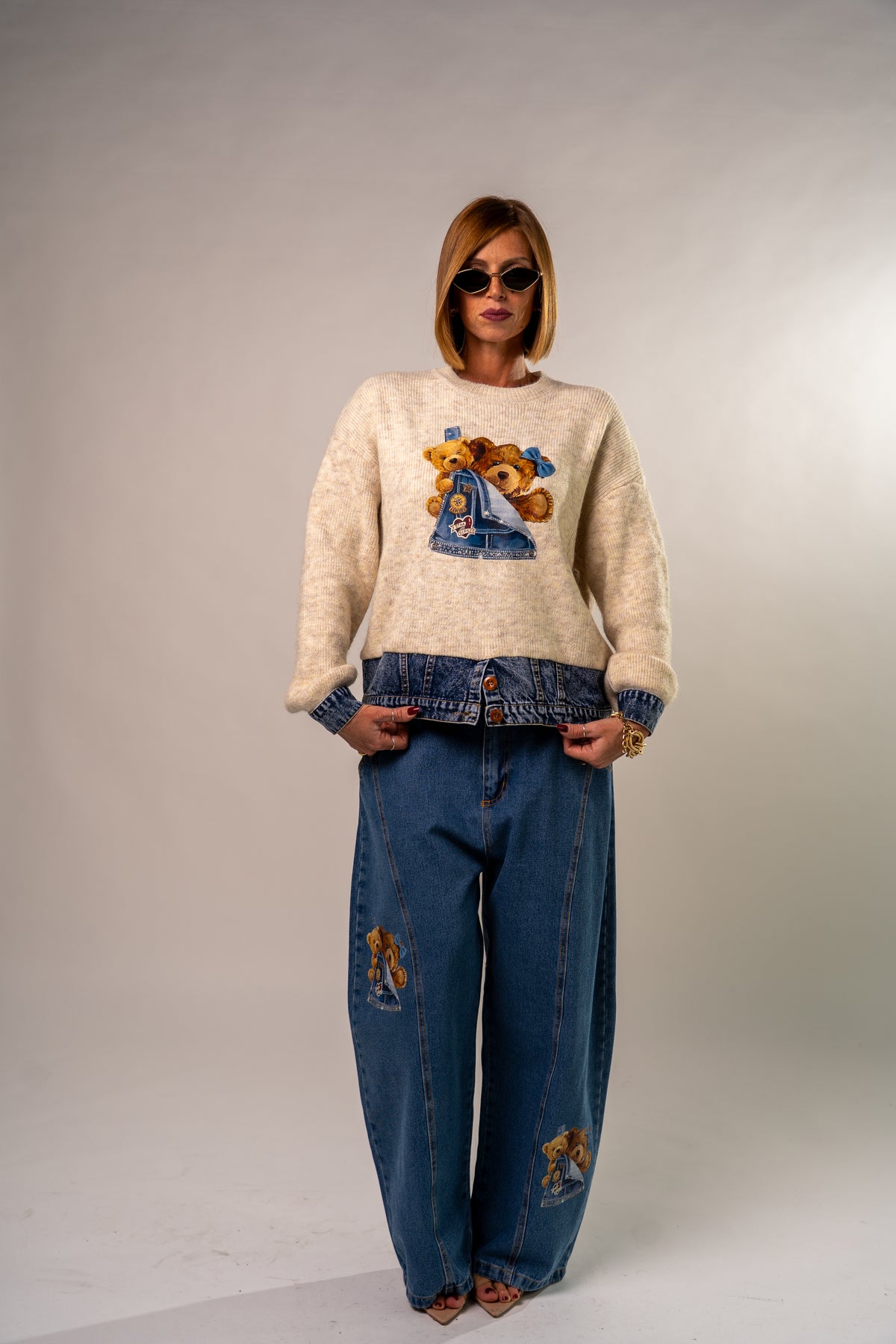 MAGLIONCINO COMBO DENIM!🤍💎