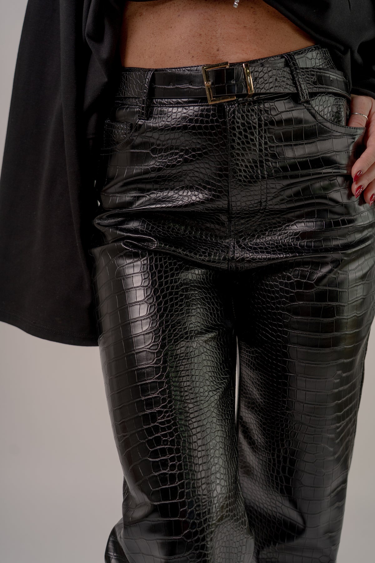 PANTALONE ECOPELLE PYTHON! 🖤