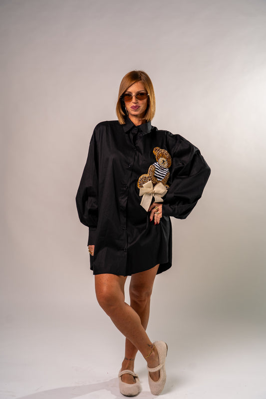 CAMICIONE TEDDY STRASS 🐻🖤!