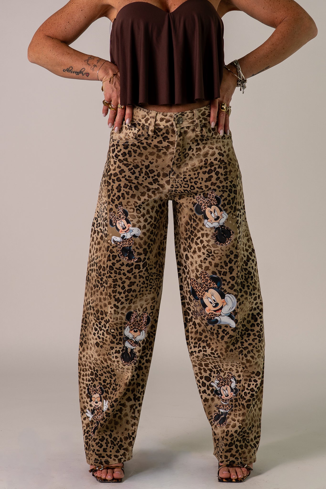 JEANS MINNIE ANIMALIER🤎