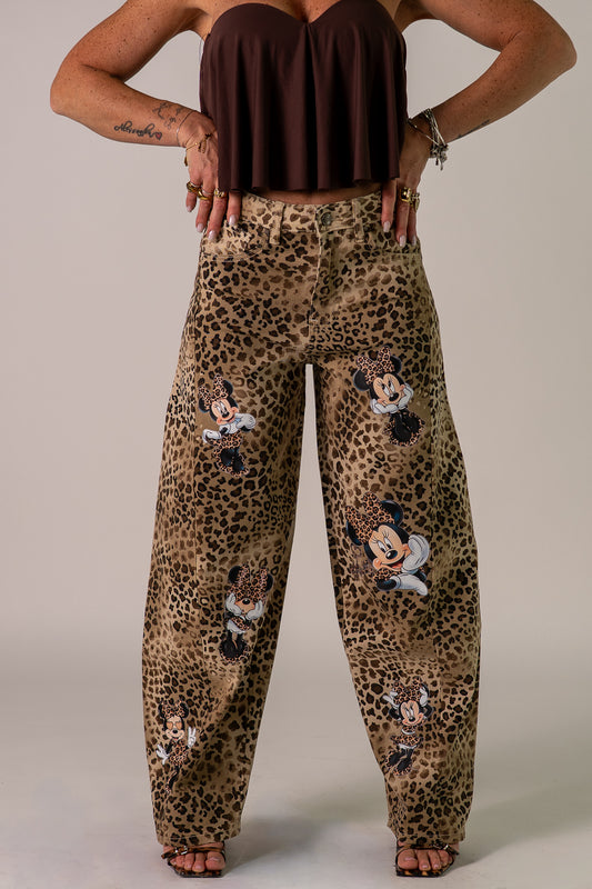 JEANS MINNIE ANIMALIER🤎