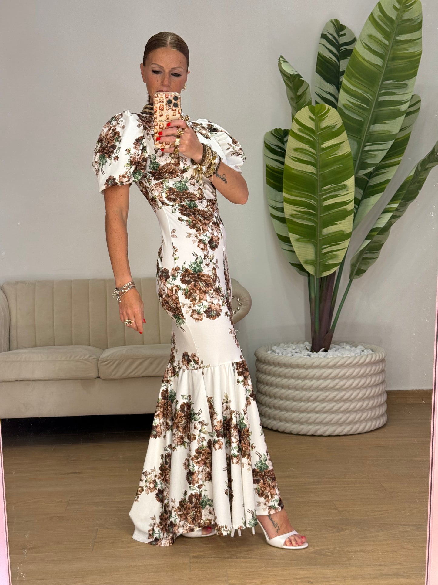 ABITO FIORI BROWN
