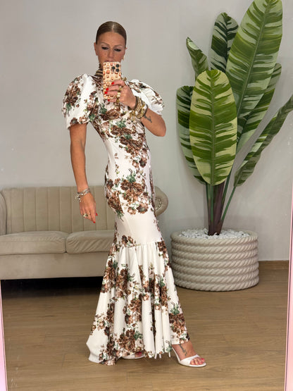 ABITO FIORI BROWN