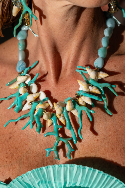 COLLANA CORALLI ACQUAMARINA