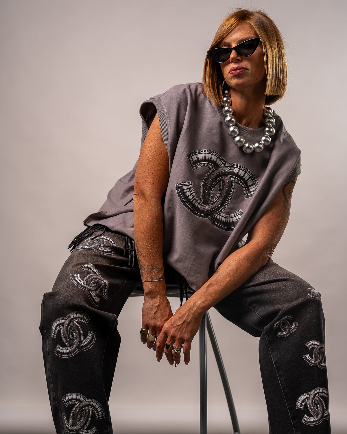 MEGA CANNOTTIERA GREY CHIC🩶