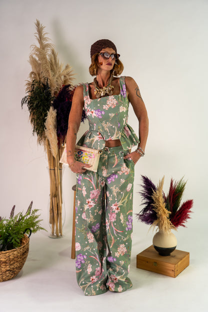 COORDINATO GREEN FLOWER!