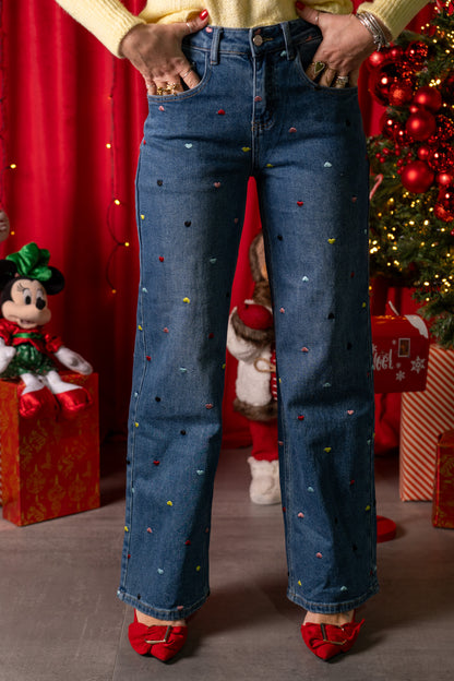 JEANS PICCOLI CUORICINI🩷