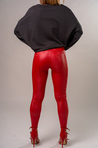 LEGGINS RED PYTHON! ❤️