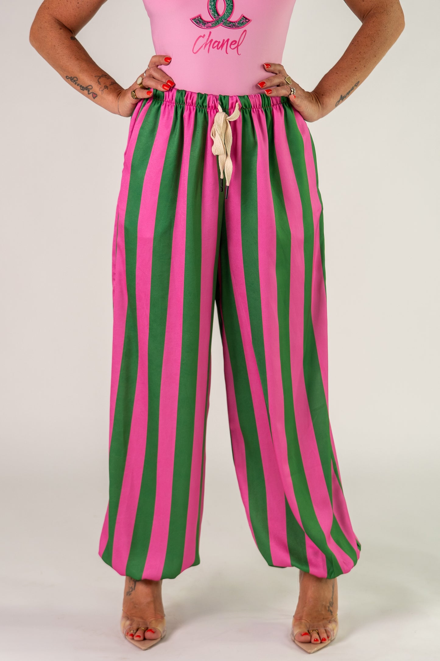 PANTALONI GREEN PINK!