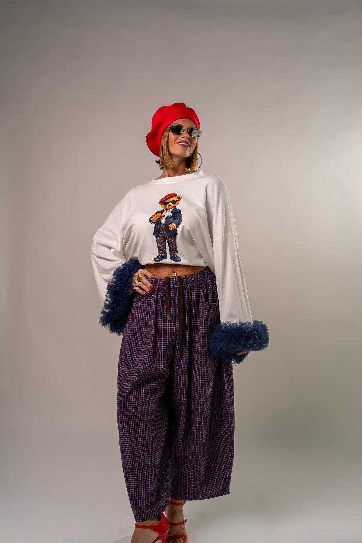 MAGLIA LONG SLEEVE TULLE WHITE!