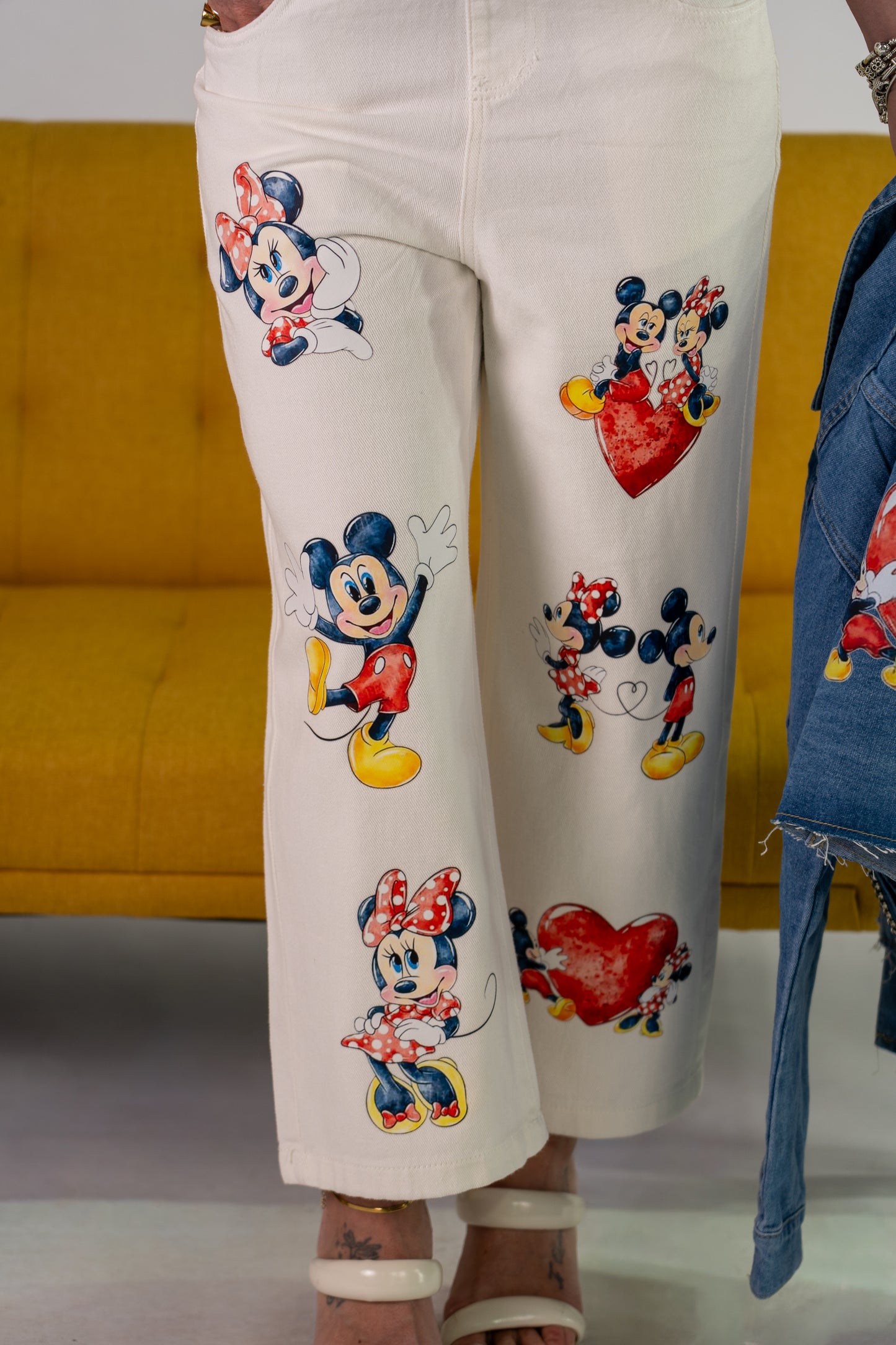 SALOPETTE WHITE MINNIE & MICKEY❤️