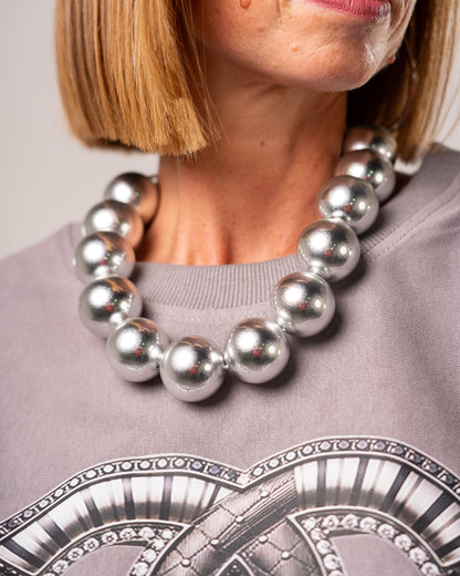 COLLANA BALL SILVER