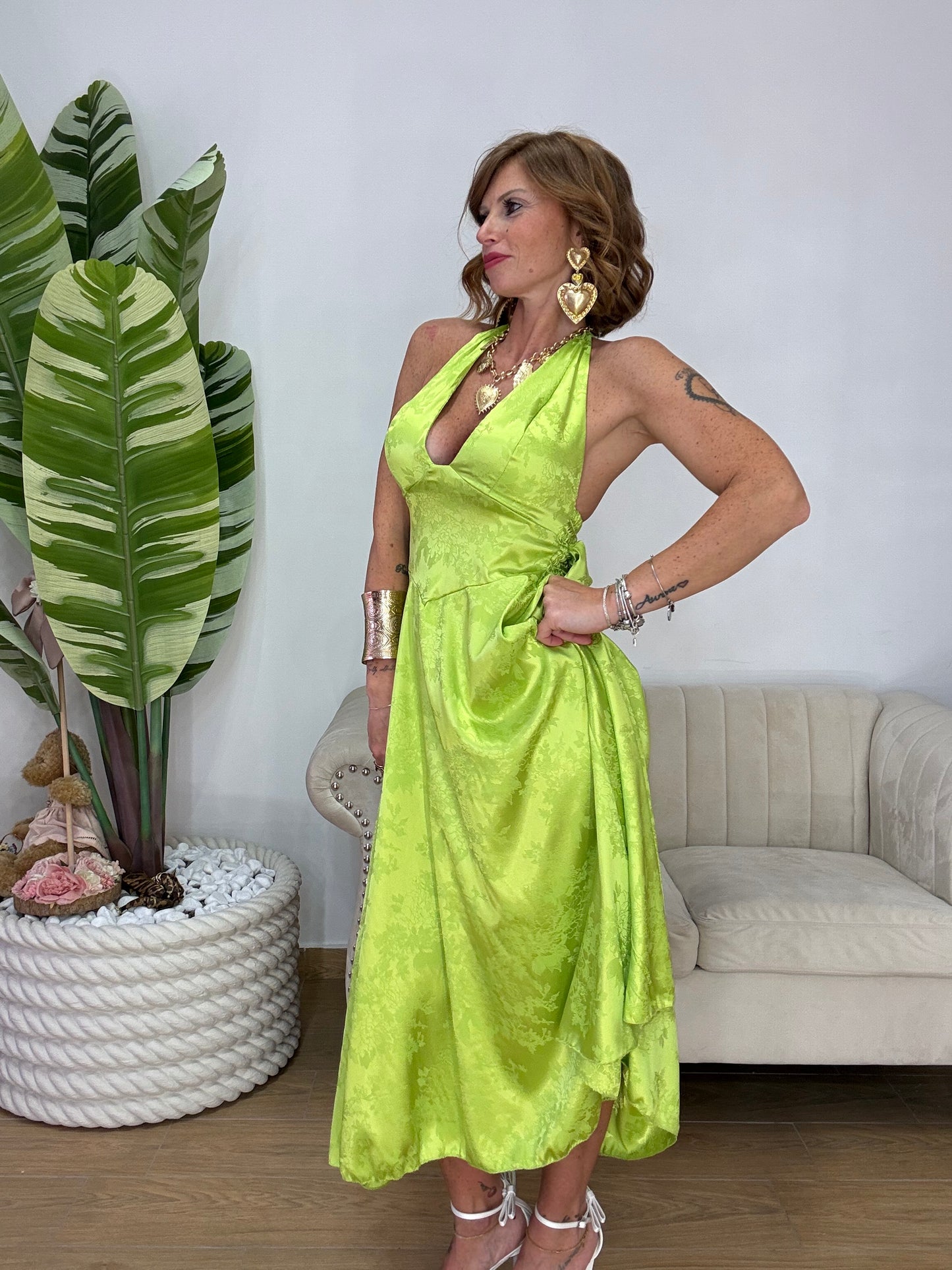 ABITO FIOCCO VERDE LIME!