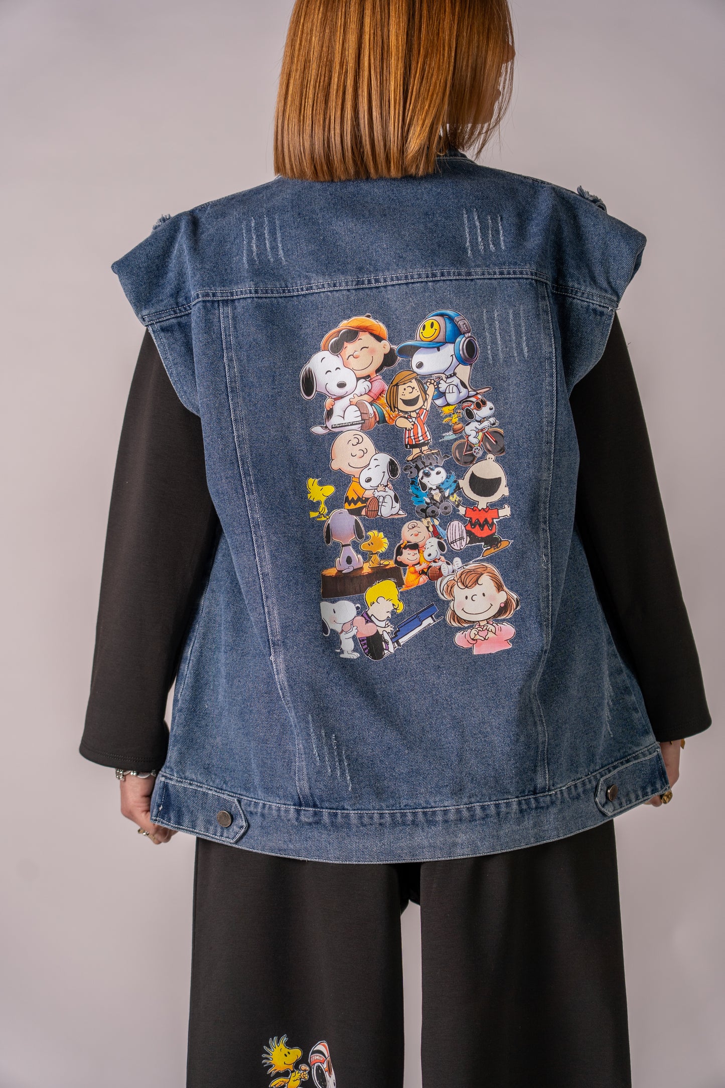 GILET DENIM SNOOPY & FRIENDS🖤!