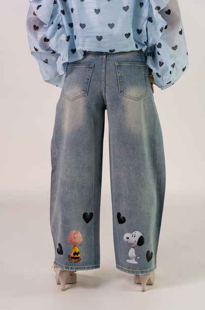JEANS SNOOPY E I SUOI AMICI🖤