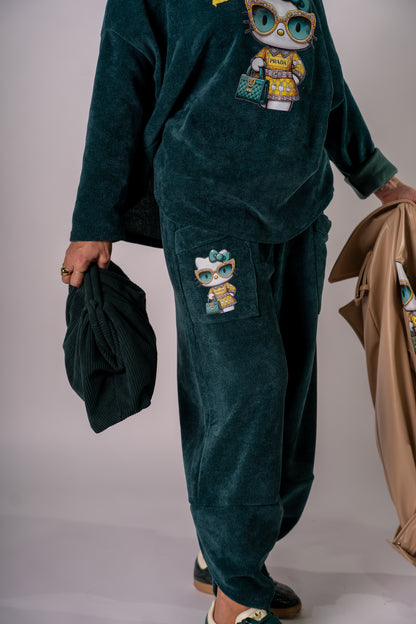 COORDINATO KITTY GREEN!💚