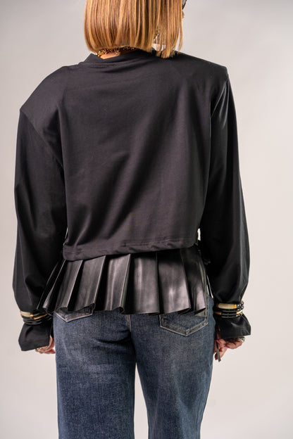 SHIRT MEZZOCOLLO CROP BETTY GLAM🖤