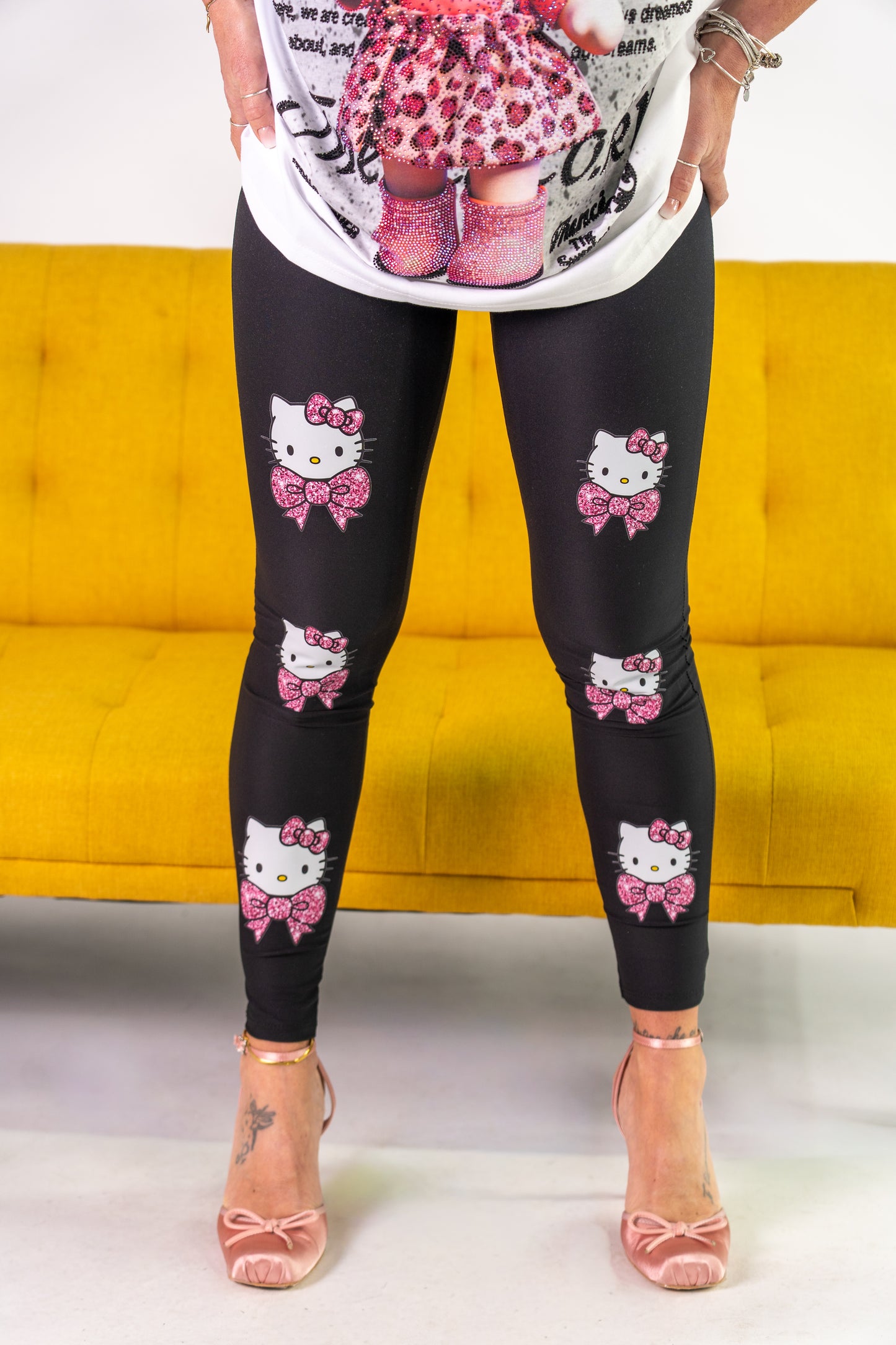LEGGINS KITTY STRASS!