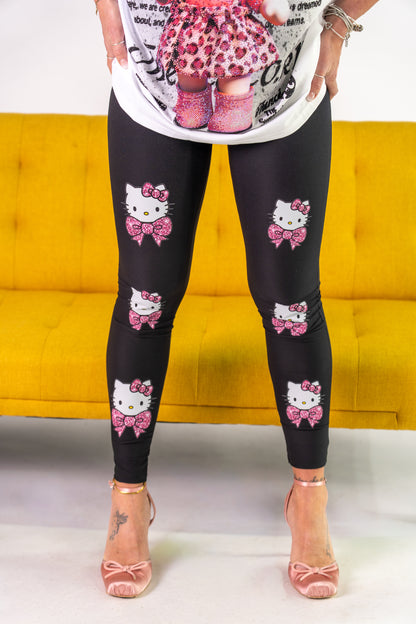 LEGGINS KITTY STRASS!