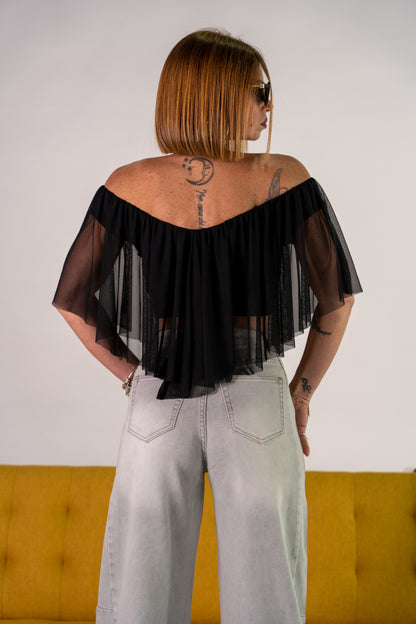 TOP TULLE BLACK!