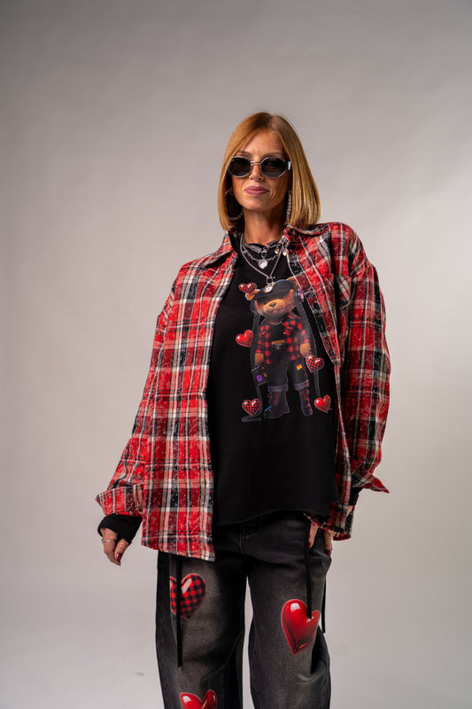 CAMICIA MILLESTRASS RED TARTAN❤️
