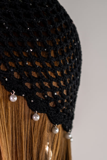 CUFFIETTA BLACK PERLINE