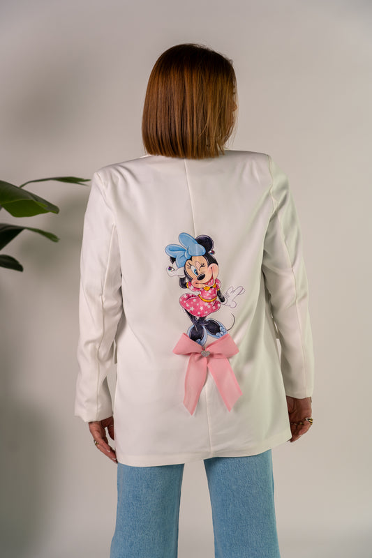 BLAZER WHITE MINNIE🩵