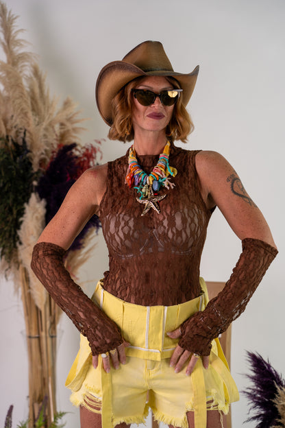 BODY MERLETTO BROWN