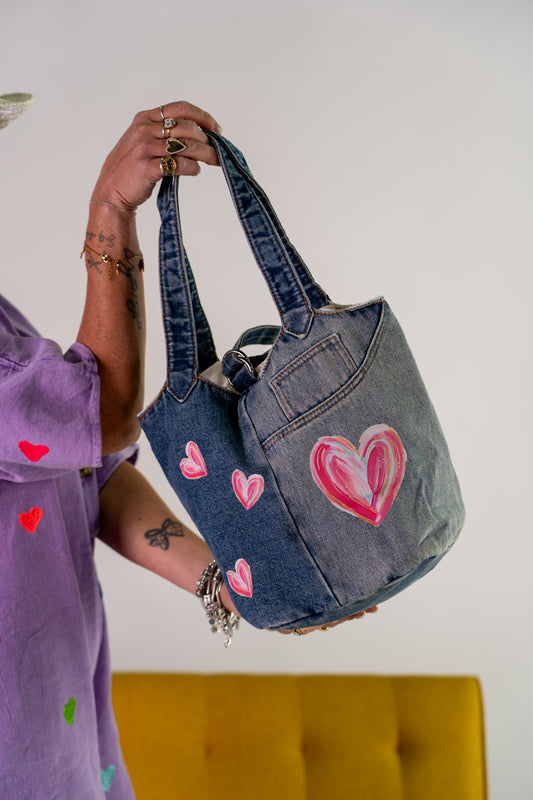 BORSA SECCHIELLO DENIM🩷💚💙